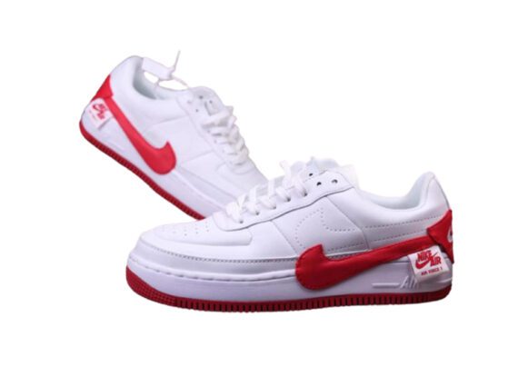 ⁦נעלי נייק -Nike Air Force 1 Low WHITE- CARDINAL⁩ – תמונה ⁦3⁩