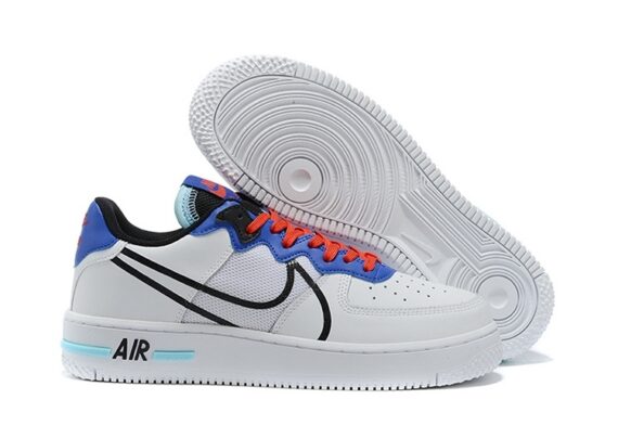 ⁦נעלי נייק -Nike Air Force 1 Low - White Blue & Red⁩ – תמונה ⁦6⁩