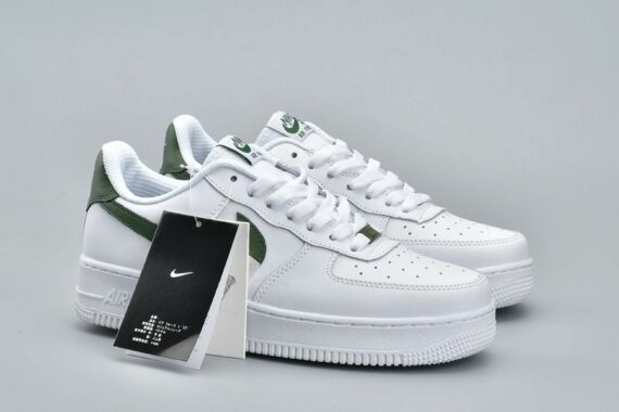 ⁦נעלי נייק-Nike Air Force 1 Low White Green⁩ – תמונה ⁦4⁩