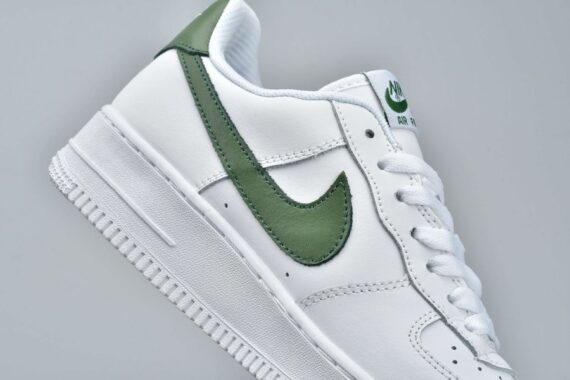 ⁦נעלי נייק-Nike Air Force 1 Low White Green⁩ – תמונה ⁦7⁩