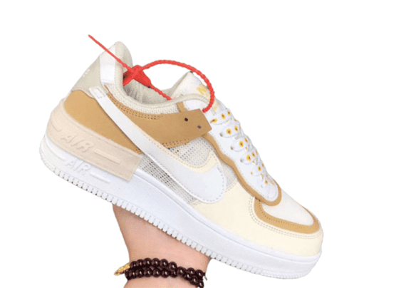 נעלי נייק-Nike Air Force 1 -BROWN WHITE