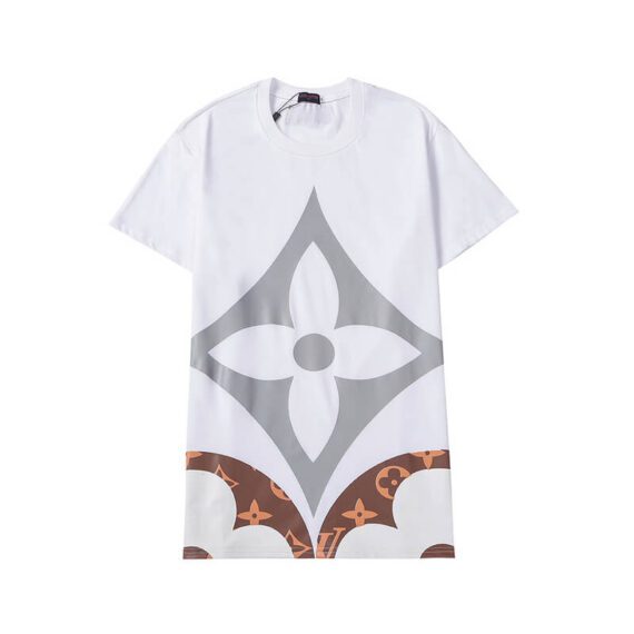 Louis Vuitton-לואי ויטון TSHIRT - White Gray & Spice