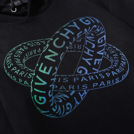 ⁦ג'יבנשי-GIVENCHY HOODIES - Black Blue Combo⁩ – תמונה ⁦3⁩