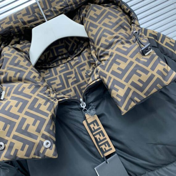 ⁦פנדי - FENDI COAT - Dark Slate & Tea⁩ – תמונה ⁦4⁩