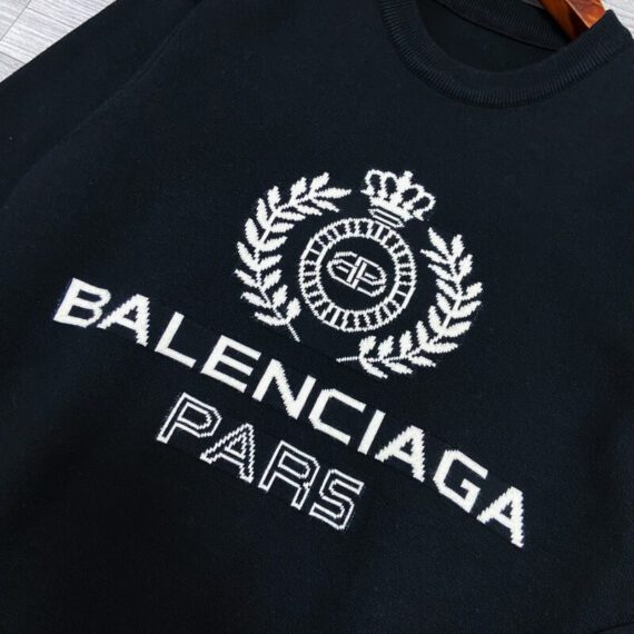 ⁦בלנסיאגה - Balenciaga Sweter - Black & White⁩ – תמונה ⁦6⁩