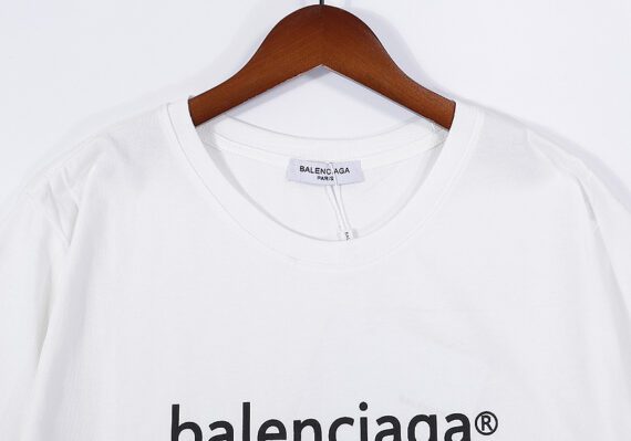 ⁦בלנסיאגה - Balenciaga TShirt - White Black⁩ – תמונה ⁦3⁩