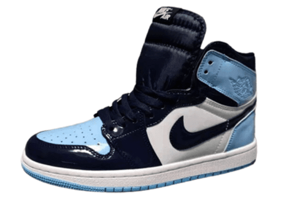 נעלי נייק-Nike Air Jordan 1 High White With Nave - Sky Blue