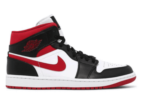 נעלי נייק-Nike Air Jordan 1 Mid Black Gym Red