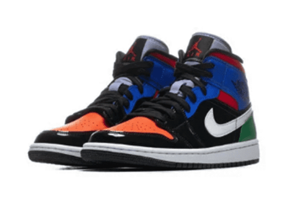 ⁦נעלי נייק-Nike Air Jordan 1 Mid Multy Patent⁩ – תמונה ⁦2⁩