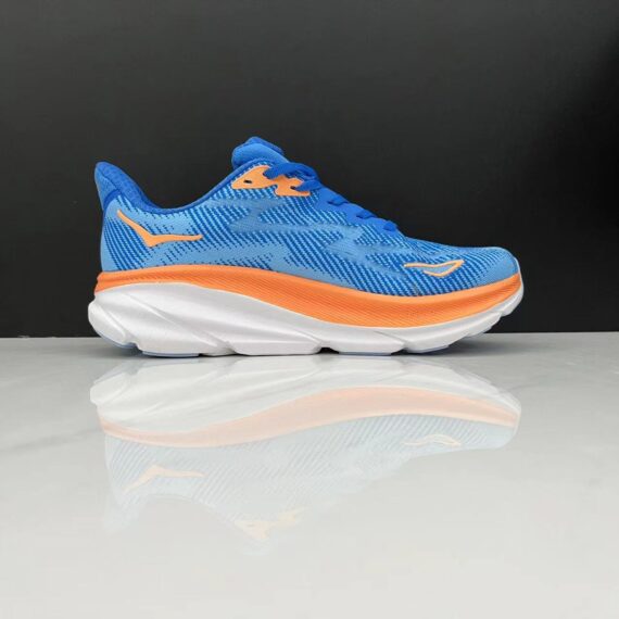 ⁦נעלי הוקה-HOKA ONE ONE Clifton 9 White Blue⁩ – תמונה ⁦8⁩