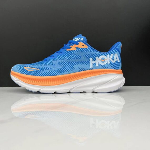 ⁦נעלי הוקה-HOKA ONE ONE Clifton 9 White Blue⁩ – תמונה ⁦6⁩