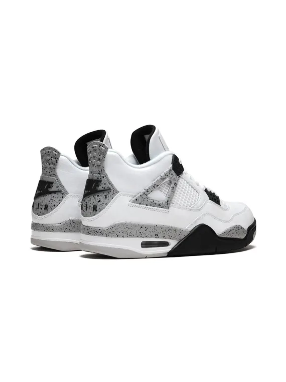 ⁦NIKE Air Jordan 4 Retro OG "White Cement" sneakers⁩ – תמונה ⁦3⁩