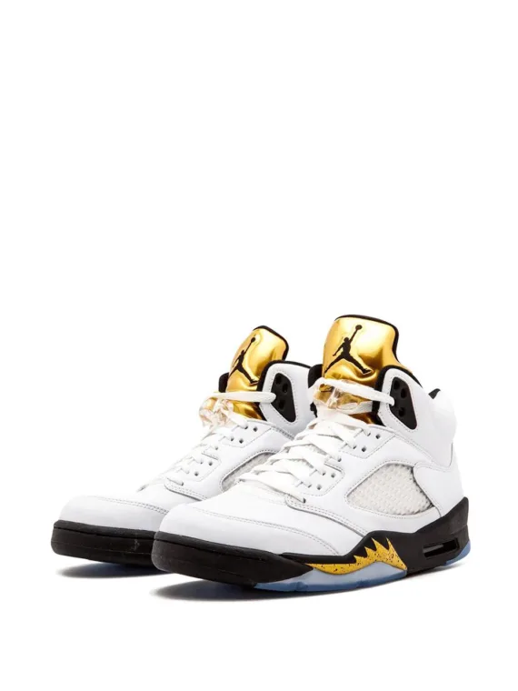 ⁦NIKE Air Jordan 5 Retro "Olympic Gold Medal" sneakers⁩ – תמונה ⁦2⁩