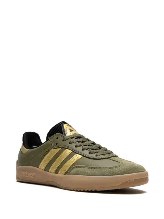 ⁦נעלי אדידס סמבה- x Palace Puig Samba "Olive Gold" sneakers⁩ – תמונה ⁦2⁩