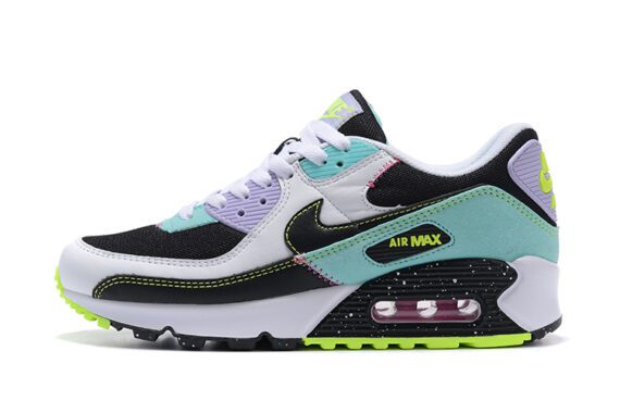 NIKE AIR MAX 90 Femme chaussures Entrainement de sport Violet Bleu Noir