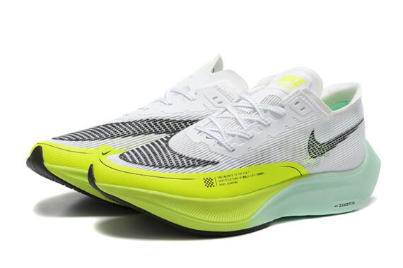 ⁦Nike ZoomX Vaporfly Next% 2 White Volt Racer Blue⁩ – תמונה ⁦4⁩