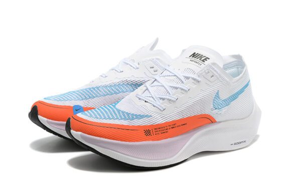 ⁦Nike ZoomX Vaporfly Next% 2 White Laser Blue Rush ange⁩ – תמונה ⁦4⁩