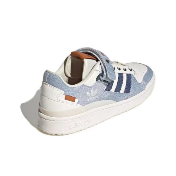 ⁦אדידס פורום - ADIDAS FORUM Low Trainers White, Blue SNEAKERS⁩ – תמונה ⁦4⁩