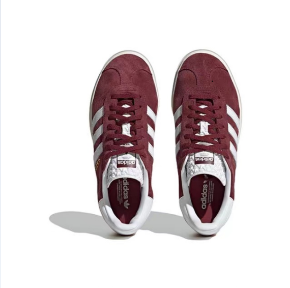 ⁦אדידס גאזל- ADIDAS GAZELLE BOLD SHOES Maroon/White⁩ – תמונה ⁦4⁩