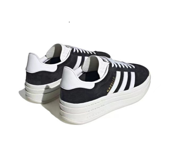 ⁦אדידס גאזל- ADIDAS GAZELLE BOLD SHOES Black/White⁩ – תמונה ⁦2⁩