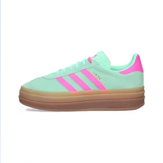 ⁦אדידס גאזל- ADIDAS GAZELLE BOLD SHOES Green/Pink⁩ – תמונה ⁦3⁩