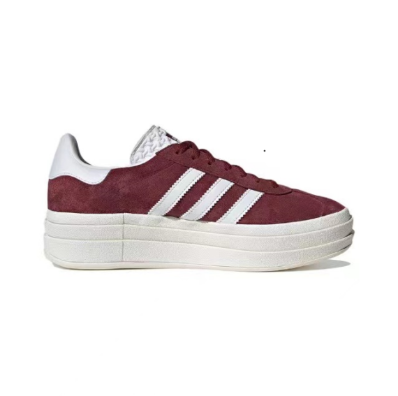 ⁦אדידס גאזל- ADIDAS GAZELLE BOLD SHOES Maroon/White⁩ – תמונה ⁦3⁩