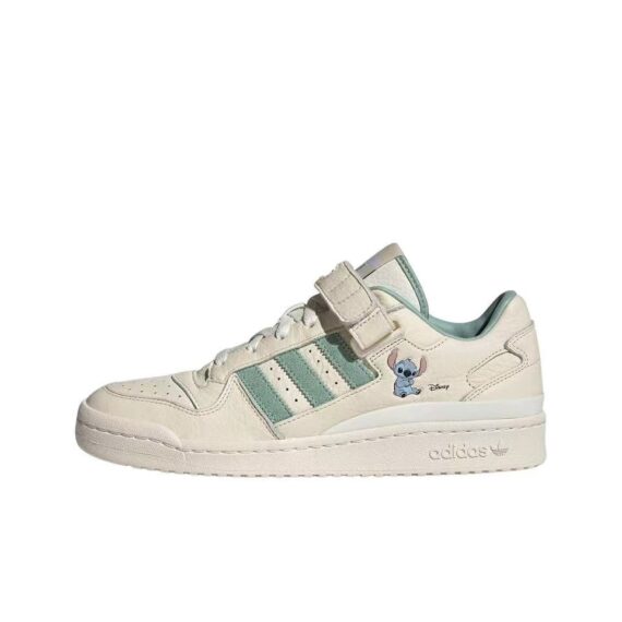 אדידס פורום - ADIDAS FORUM Low Cream/Green SNEAKERS