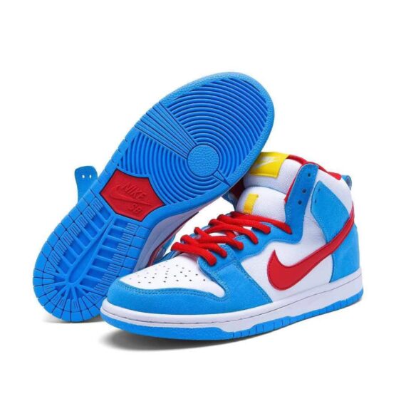 ⁦נייק דאנק- NIKE DUNK HIGH White Blue Red⁩ – תמונה ⁦7⁩