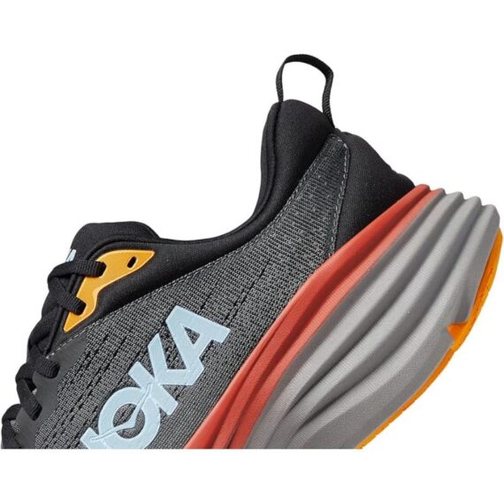 ⁦נעלי הוקה - HOKA Bondi 8 Grey Black⁩ – תמונה ⁦4⁩