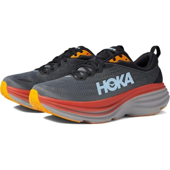 ⁦נעלי הוקה - HOKA Bondi 8 Grey Black⁩ – תמונה ⁦2⁩