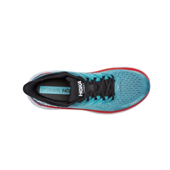 ⁦נעלי הוקה - HOKA Clifton 8 Blue Red⁩ – תמונה ⁦3⁩