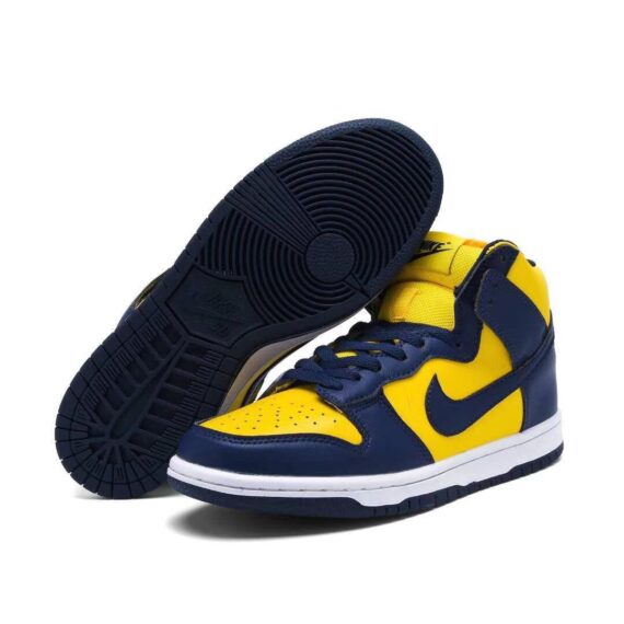 ⁦נייק דאנק- NIKE DUNK HIGH Yellow Blue⁩ – תמונה ⁦5⁩