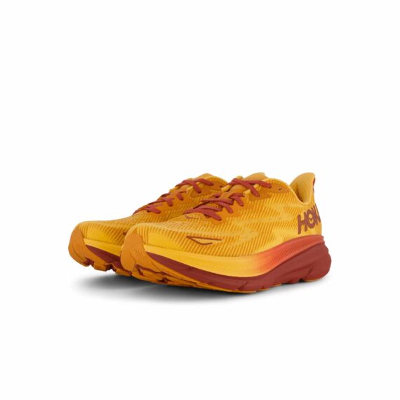 ⁦נעלי הוקה - HOKA Clifton 9 Yellow Red⁩ – תמונה ⁦4⁩