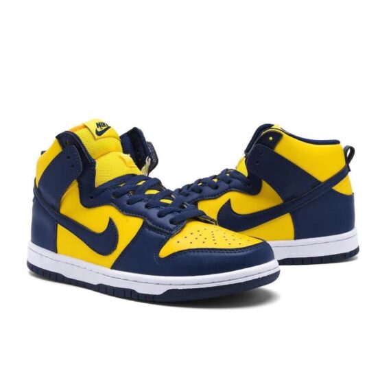 ⁦נייק דאנק- NIKE DUNK HIGH Yellow Blue⁩ – תמונה ⁦6⁩