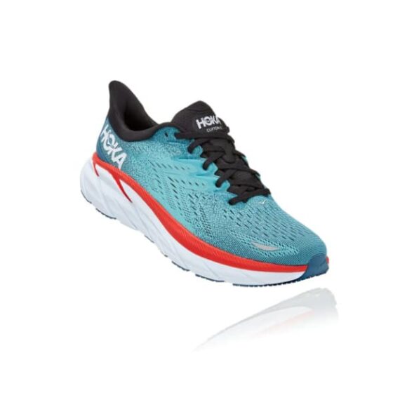 ⁦נעלי הוקה - HOKA Clifton 8 Blue Red⁩ – תמונה ⁦5⁩