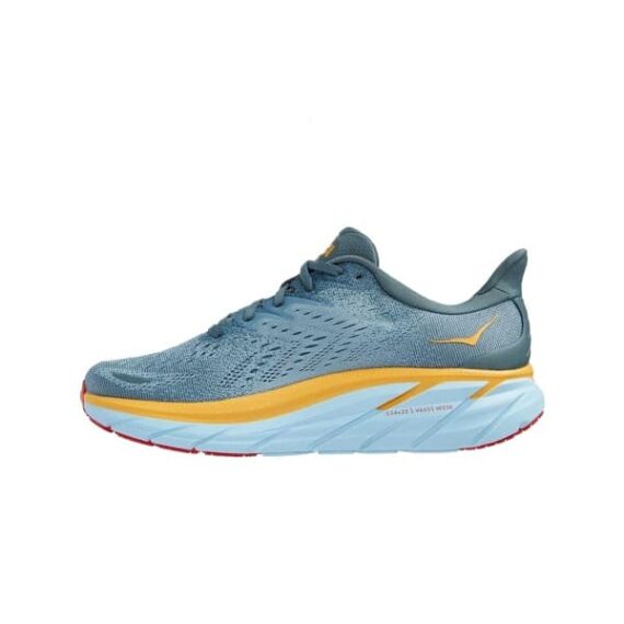 ⁦נעלי הוקה - HOKA Clifton 8 Grey Yellow⁩ – תמונה ⁦5⁩