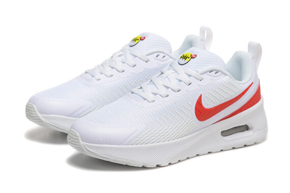 ⁦נעלי נייק נואקסיס Nike AIR MAX Nuaxis White Red⁩ – תמונה ⁦2⁩