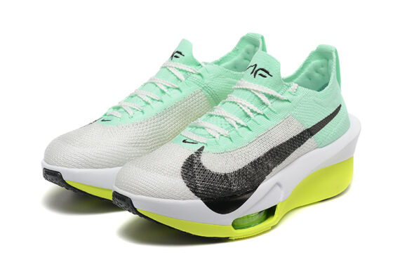 ⁦נעלי נייק-Nike Air Zoom Alphafly NEXT% 3 White Green⁩ – תמונה ⁦3⁩