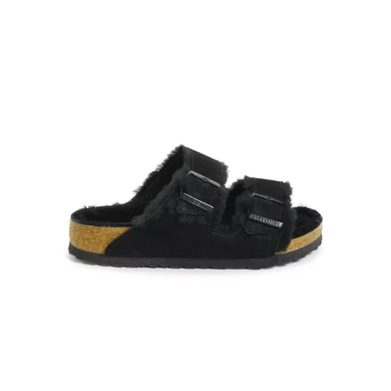 כפכפי בירקנשטוק | Birkenstock Arizona fur All Black