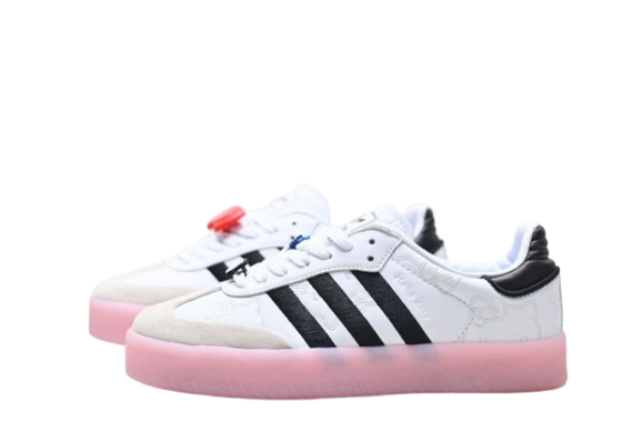 ⁦נעלי אדידס- Adidas Sambarose Sneakers White Black Pink⁩ – תמונה ⁦4⁩