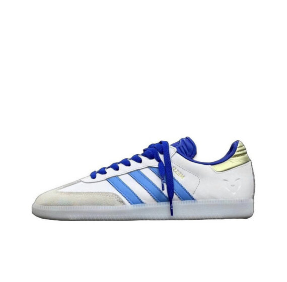 ⁦נעלי אדידס סמבה-Samba ADV Sneakers White Blue⁩ – תמונה ⁦4⁩