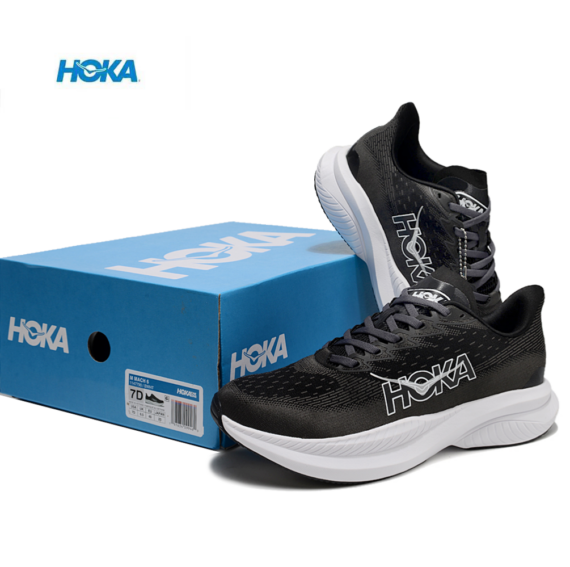 ⁦נעלי הוקה - HOKA MACH 6 BLACK WHITE⁩ – תמונה ⁦2⁩