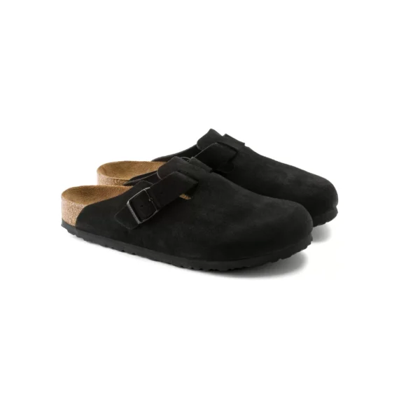 ⁦כפכפי בירקנשטוק | Birkenstock Boston Black⁩ – תמונה ⁦3⁩