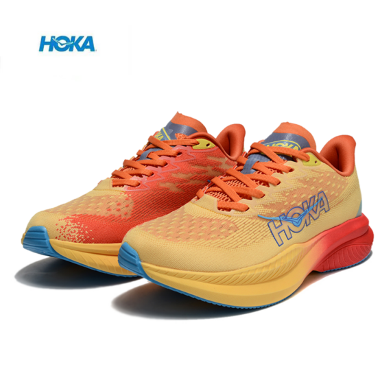 ⁦נעלי הוקה - HOKA MACH 6 Yellow Red⁩ – תמונה ⁦5⁩