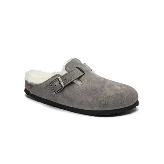 ⁦כפכפי בירקנשטוק | Birkenstock Boston Grey⁩ – תמונה ⁦2⁩