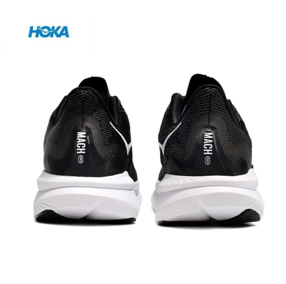 ⁦נעלי הוקה - HOKA MACH 6 BLACK WHITE⁩ – תמונה ⁦4⁩