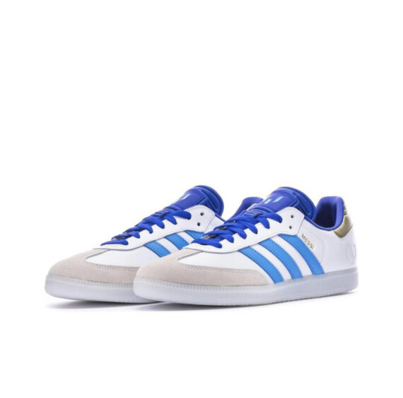 ⁦נעלי אדידס סמבה-Samba ADV Sneakers White Blue⁩ – תמונה ⁦2⁩