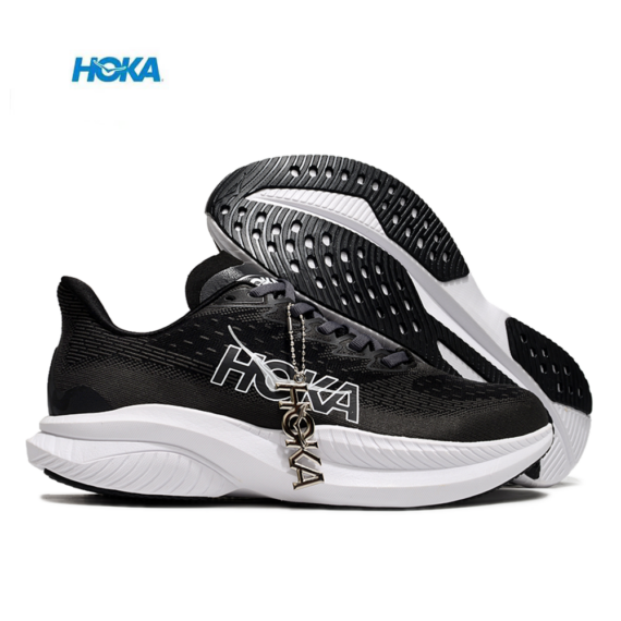 ⁦נעלי הוקה - HOKA MACH 6 BLACK WHITE⁩ – תמונה ⁦7⁩