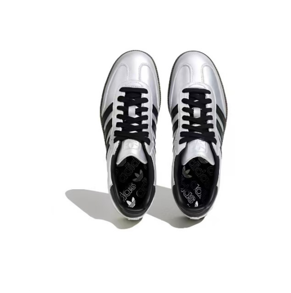 ⁦נעלי אדידס סמבה-Samba ADV Sneakers Silver Black⁩ – תמונה ⁦4⁩