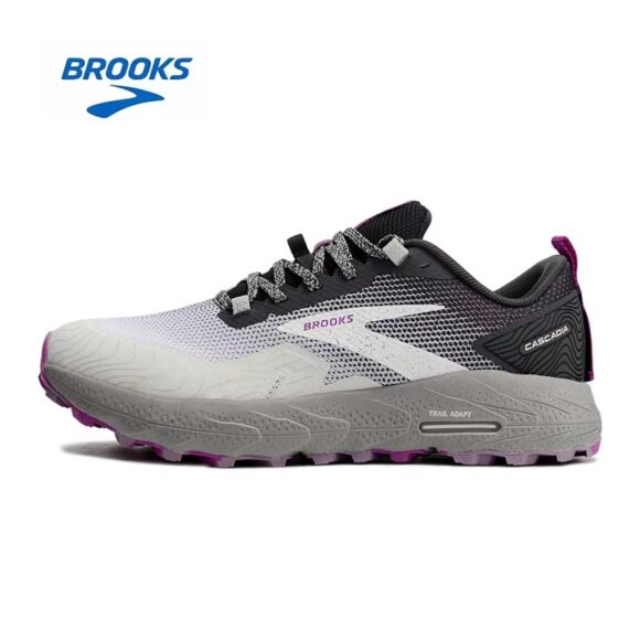 ⁦נעלי ברוקס BROOKS Gray Purple⁩ – תמונה ⁦5⁩